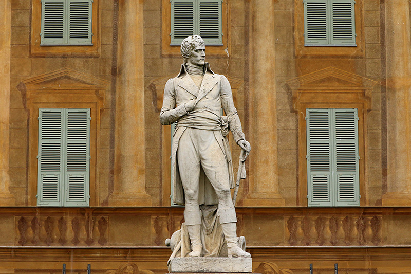 The statue of Napoleon at the Marengo Museum