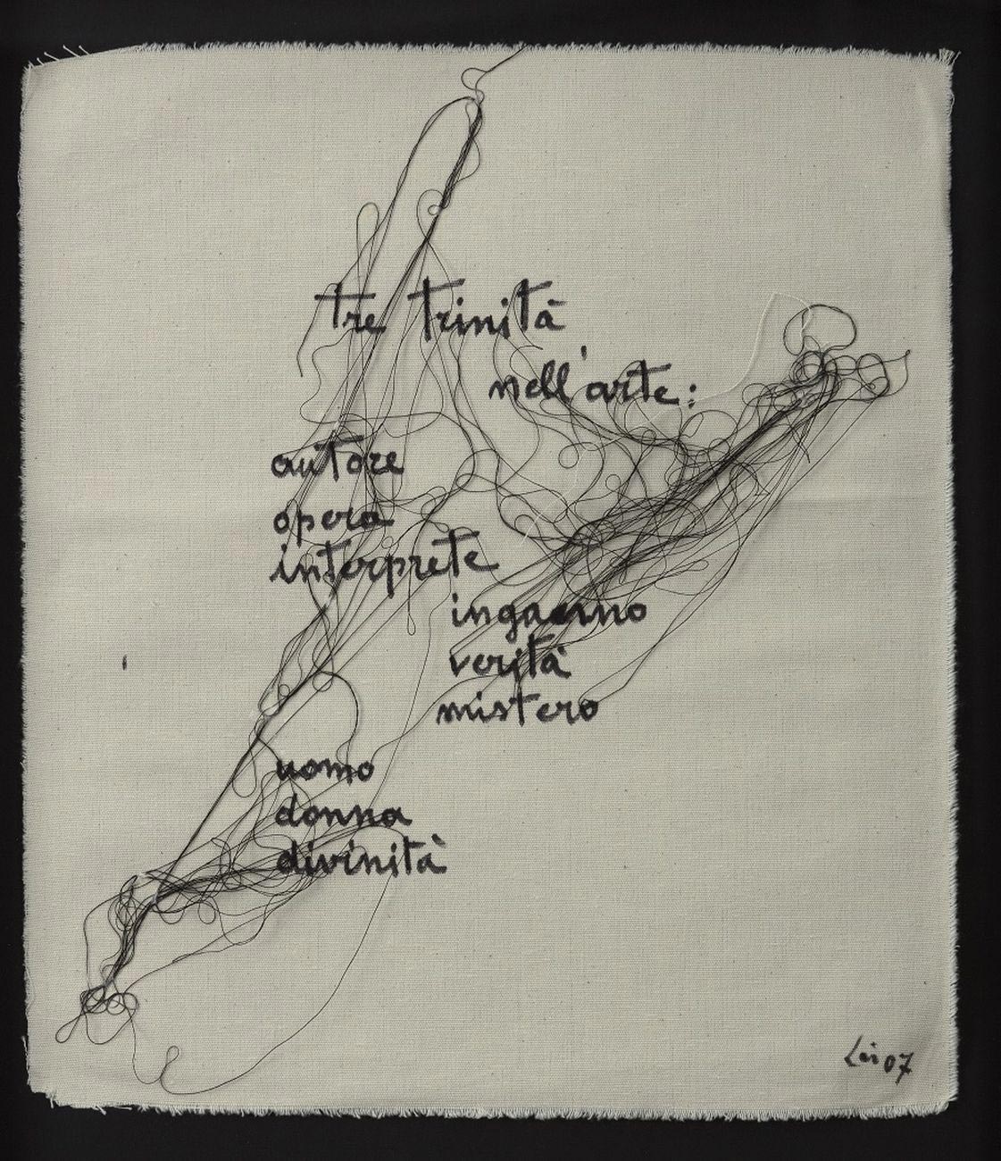 Maria Lai, Telaio del meriggio (1967; legno, spago, tela, tempera; Ulassai, Collezione Fondazione Stazione dell’Arte) Ph. Credit Tiziano Canu. 
