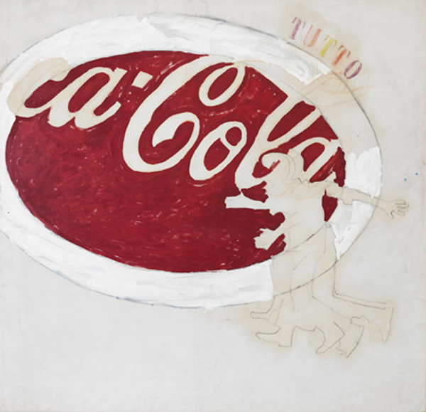 Mario Schifano, Coca Cola (tecnica mista su tela, 200 x 205,5 cm; Rovereto, Mart, deposito da collezione privata)
 Mario Schifano, Coca Cola (tecnica mista su tela, 200 x 205,5 cm; Rovereto, Mart, deposito da collezione privata)