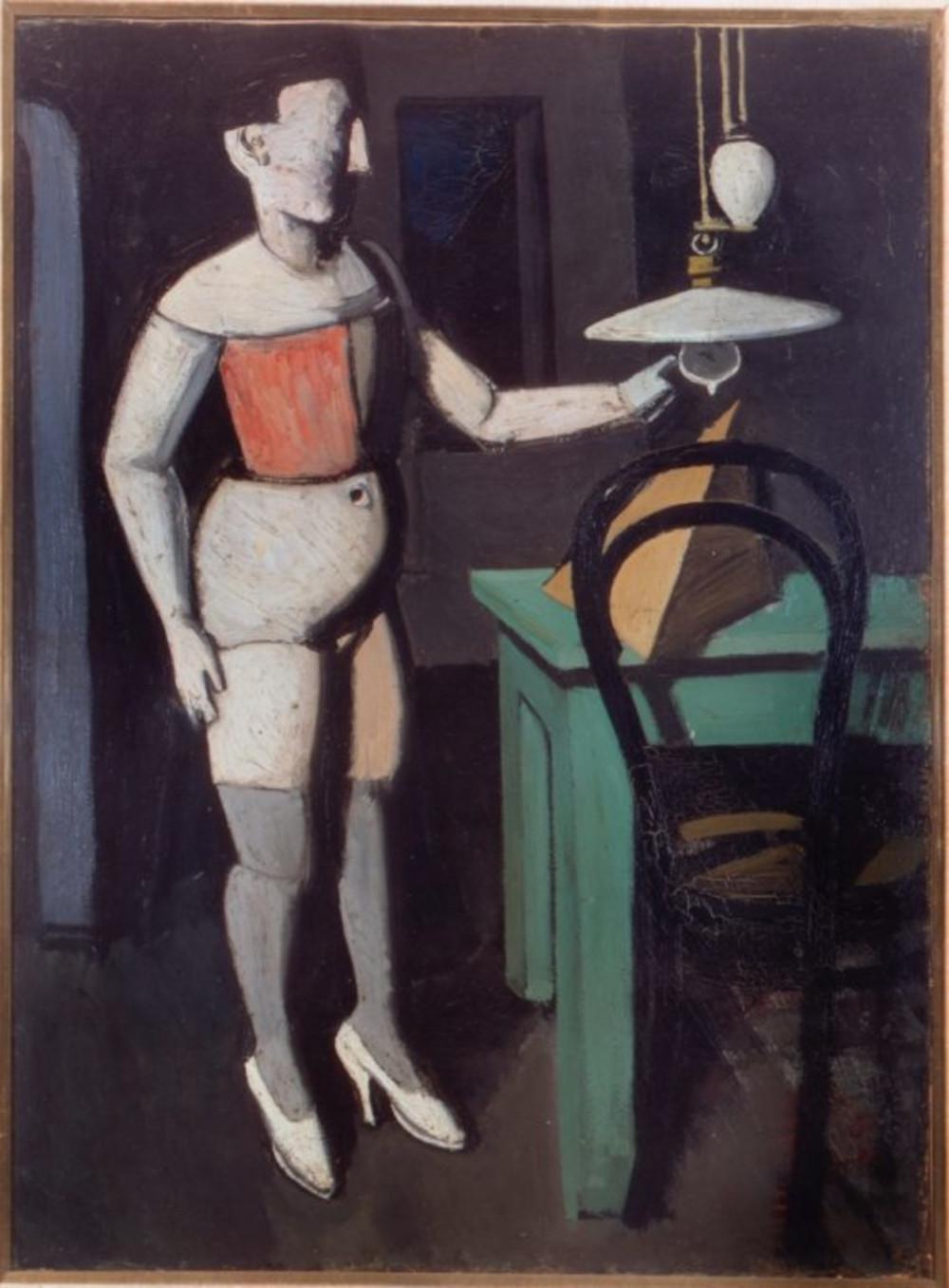 Mario Sironi, La lampada (1919; olio su carta, 78 x 56 cm; Milano, Pinacoteca di Brera)
 Mario Sironi, La lampada (1919; olio su carta, 78 x 56 cm; Milano, Pinacoteca di Brera)