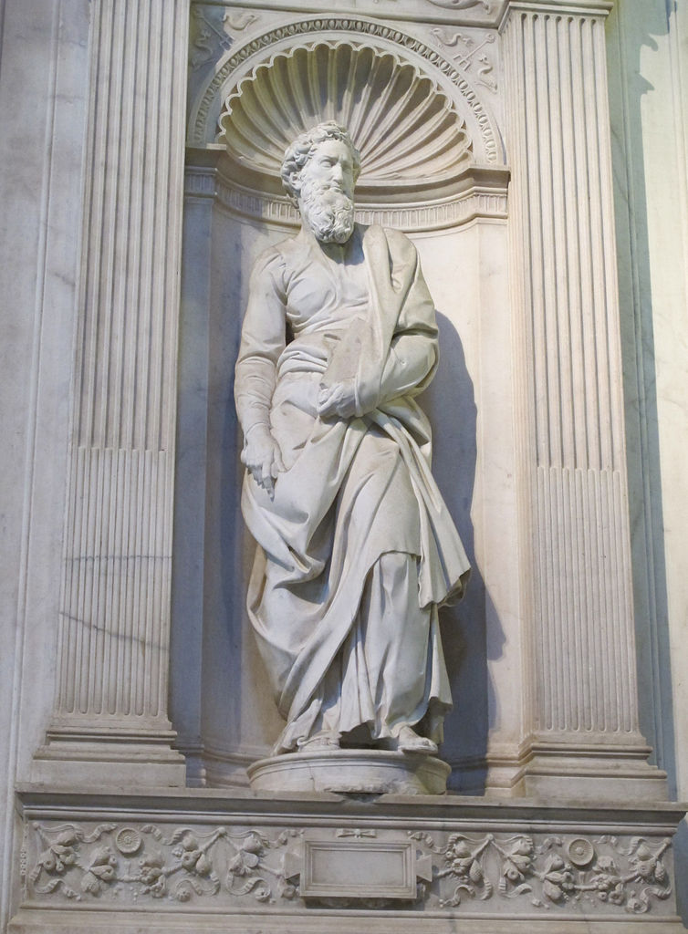 Michelangelo Buonarroti, Saint Paul (c. 1501-1504; marble, height 127 cm; Siena, Cathedral, Piccolomini Chapel). Ph. Credit Francesco Bini