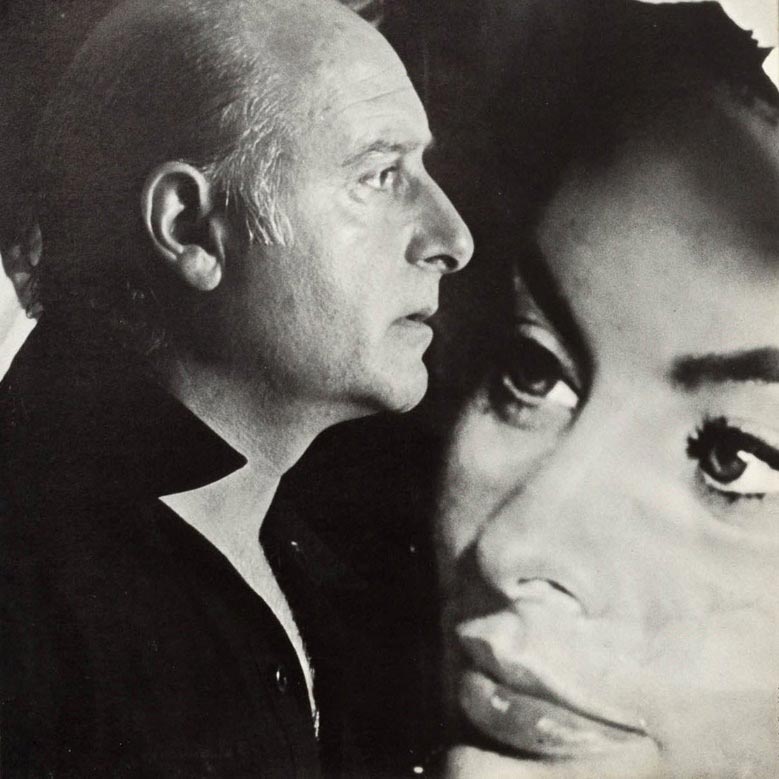 Mimmo Rotella nel 1975
