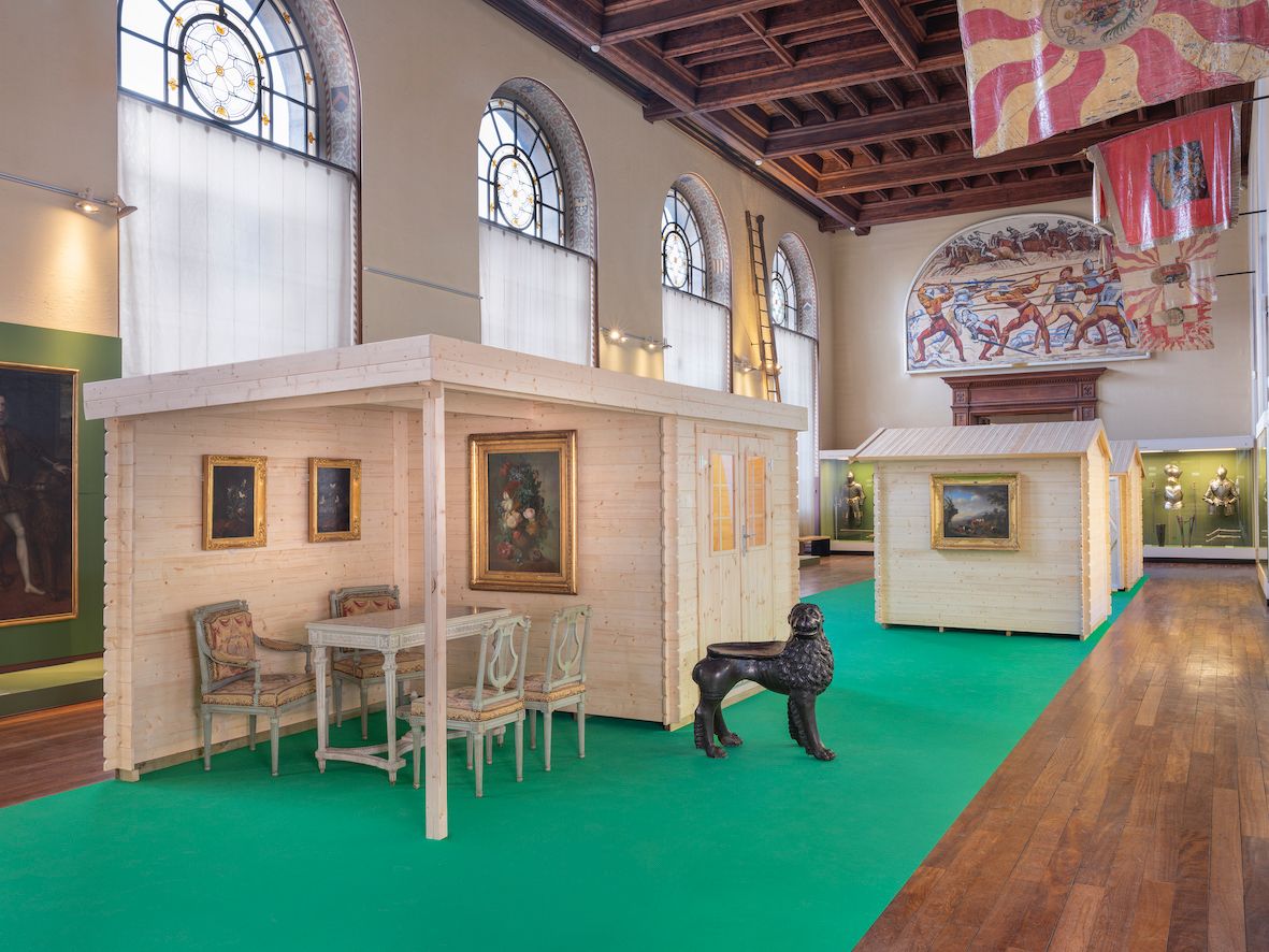 Allestimenti della mostra Marcher sur l'eau. Ph. Credit Julien Gremaud
