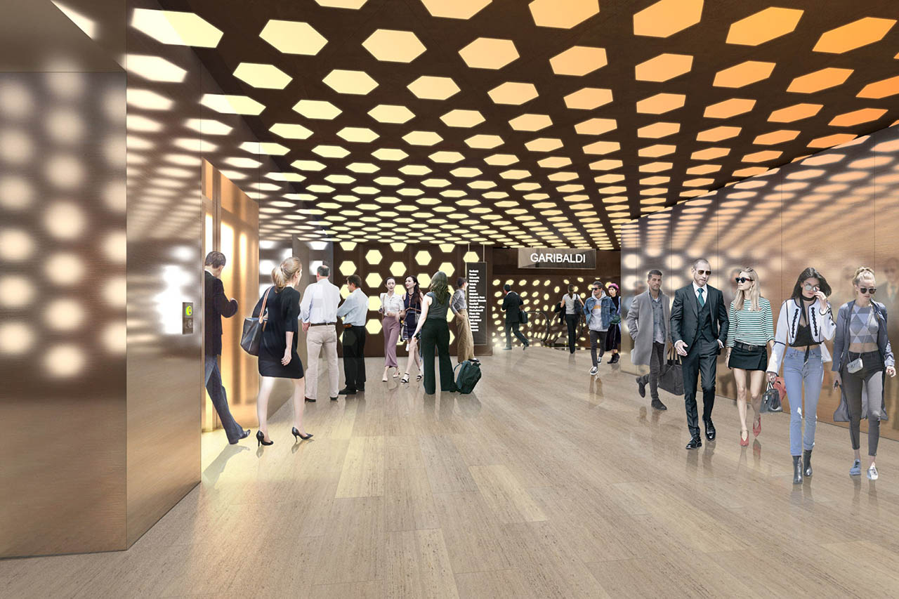 Rendering fermata Duomo metropolitana di Napoli
