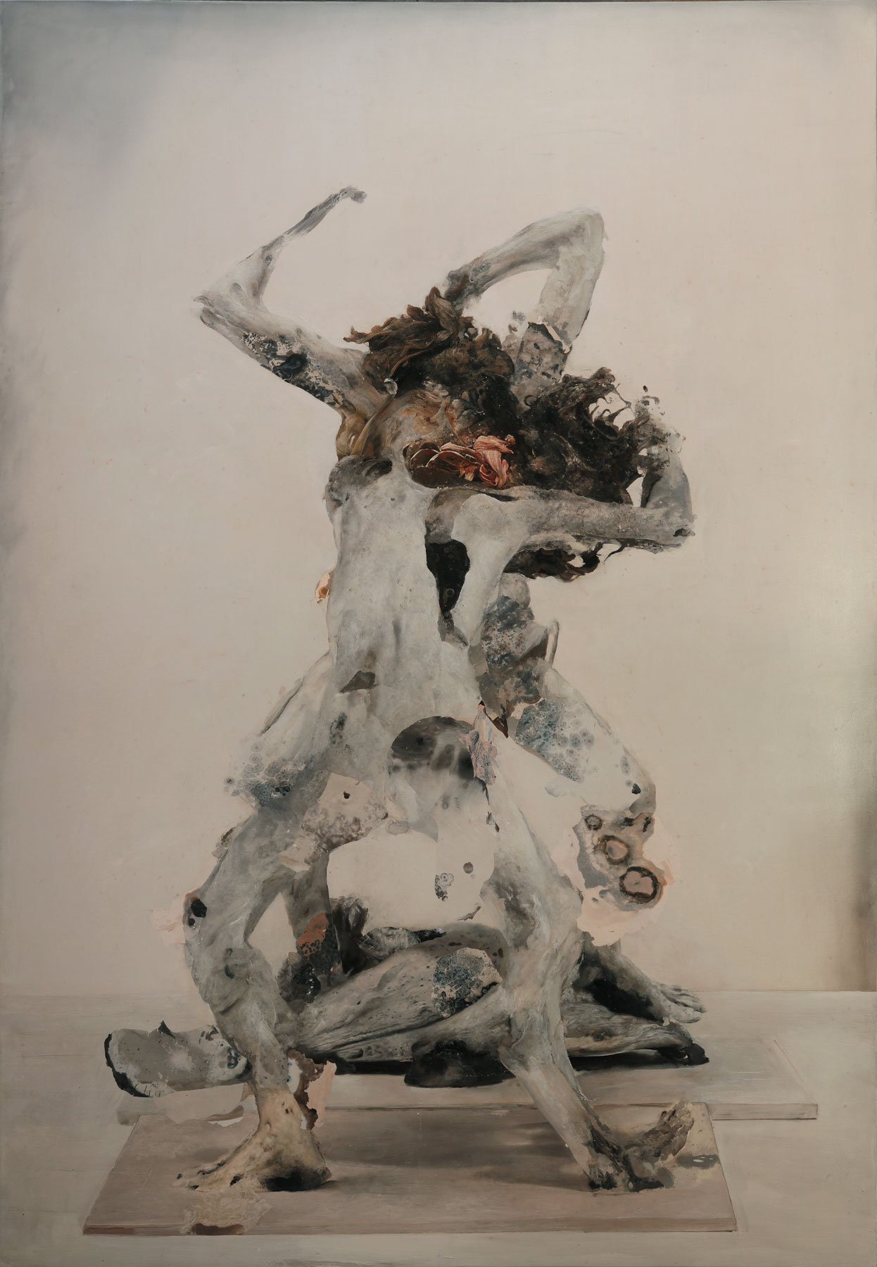 Nicola Samorì, L'eclisse (2021; olio su lino, 300 x 200 cm)
