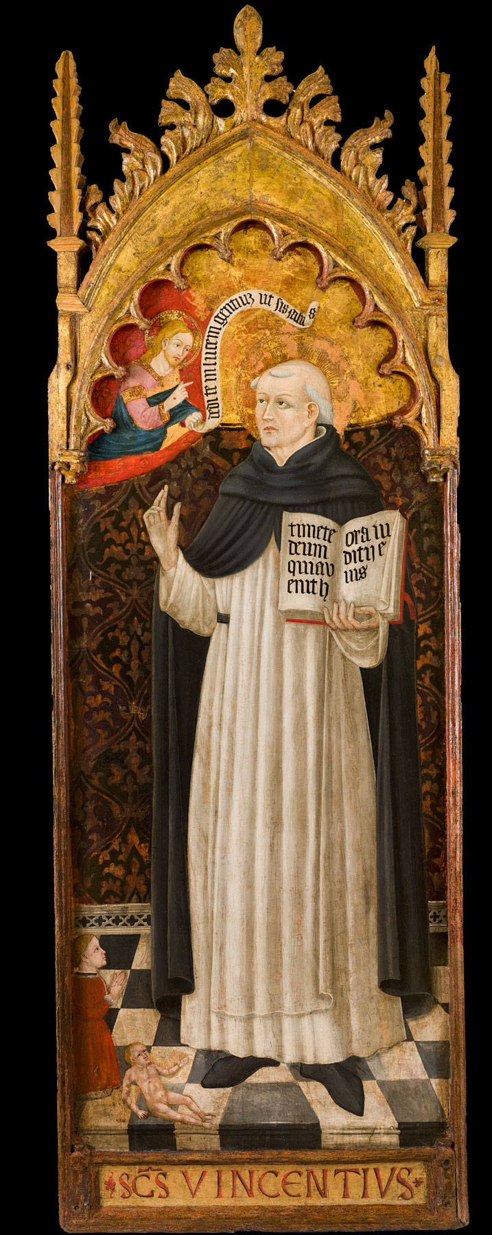 Jacopo Bedi, San Vincenzo Ferrer (1455 circa; tempera e oro su tavola, 243 x 82 cm; Gubbio, Museo Civico di Palazzo dei Consoli)
 Jacopo Bedi, San Vincenzo Ferrer (1455 circa; tempera e oro su tavola, 243 x 82 cm; Gubbio, Museo Civico di Palazzo dei Consoli)