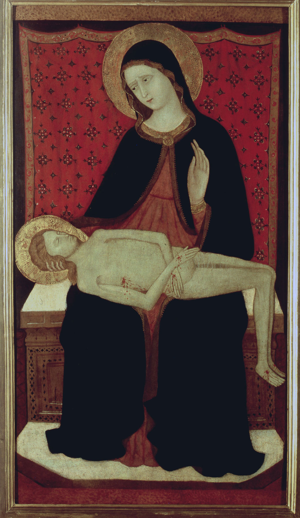 Maestro di San Verecondo, Vesperbild (1410 circa; tempera su tavola, 116 x 64 cm; Bologna, Pinacoteca Nazionale)
 Maestro di San Verecondo, Vesperbild (1410 circa; tempera su tavola, 116 x 64 cm; Bologna, Pinacoteca Nazionale)