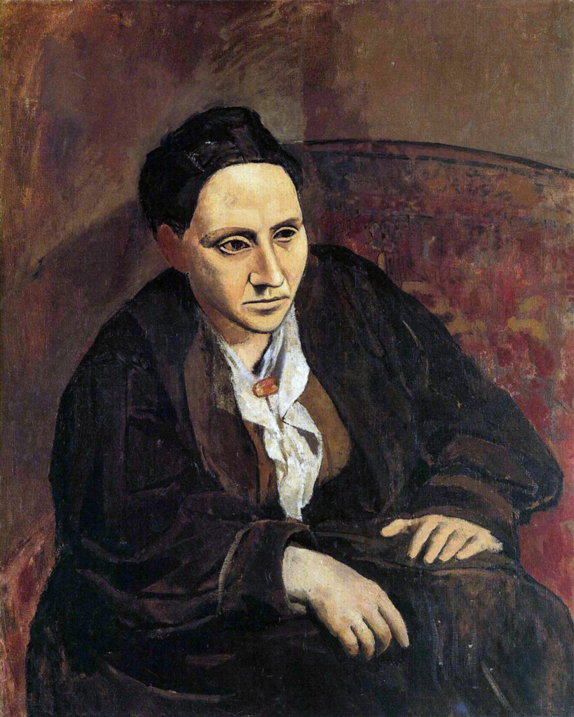 Pablo Picasso, Ritratto di Gertrude Stein (1905-1906; olio su tela, 99,6 x 81,3 cm; New York, Metropolitan Museum)
