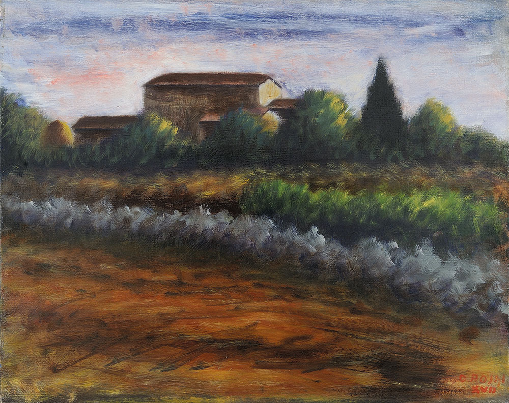 Ottone Rosai, Paesaggio (1939; olio su tela, 40 x 50 cm) 
 Ottone Rosai, Paesaggio (1939; olio su tela, 40 x 50 cm)