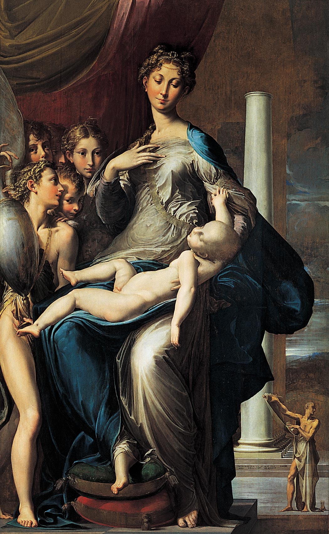 Parmigianino, Madonna dal collo lungo (1534-1540; olio su tavola, 216 x 132 cm; Firenze, Galleria degli Uffizi)
