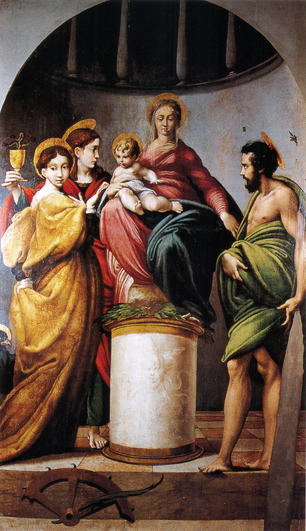 Parmigianino, Bardi Altarpiece (1521; tempera on panel, 203 x 130 cm; Bardi, Santa Maria Addolorata)