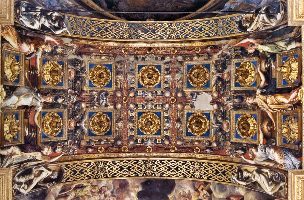 Basilica of Santa Maria della Steccata, the sub-arch with the Three wise virgins and three foolish virgins