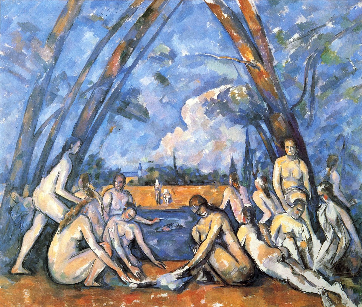 Paul Cézanne, Le Grandi bagnanti (1906; olio su tela, 208 x 251 cm; Filadelfia, Philadelphia Museum of Art)
