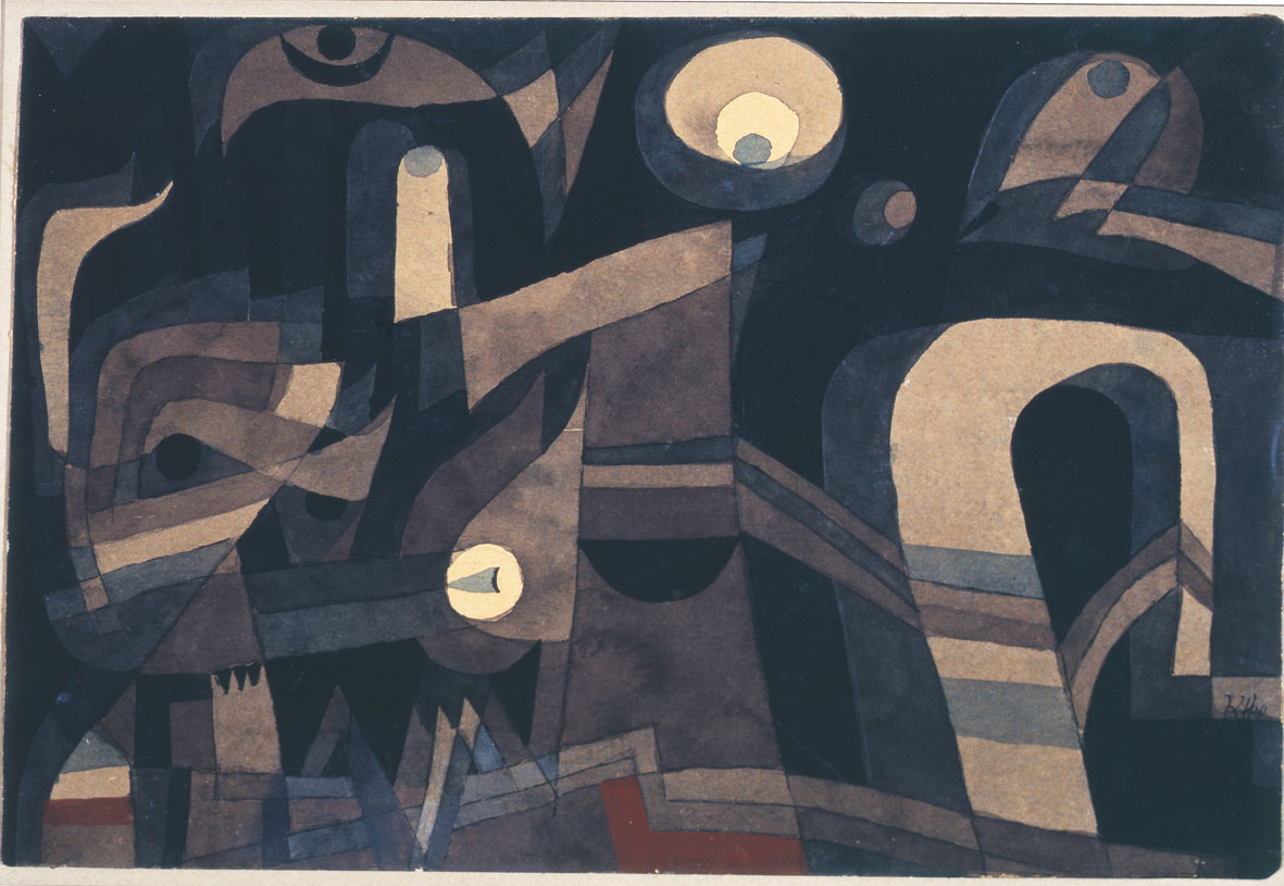 Paul Klee, At night (1921; matita, penna e acquerello su carta)
 Paul Klee, At night (1921; matita, penna e acquerello su carta)