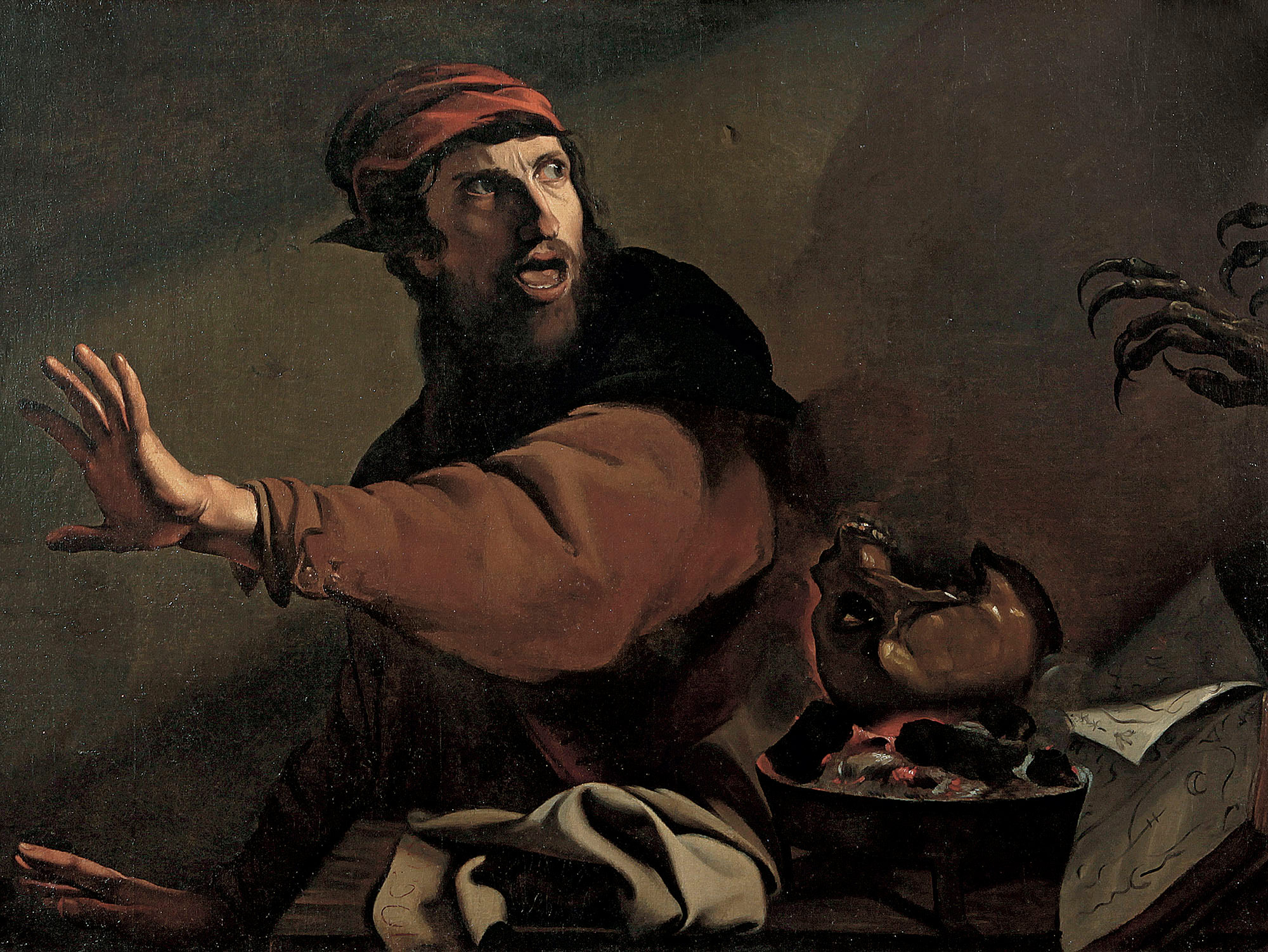 Pietro Paolini, Negromante (1630 circa; olio su tela, 70 x 93 cm; Ro Ferrarese, Fondazione Cavallini Sgarbi)
 Pietro Paolini, Negromante (1630 circa; olio su tela, 70 x 93 cm; Ro Ferrarese, Fondazione Cavallini Sgarbi)