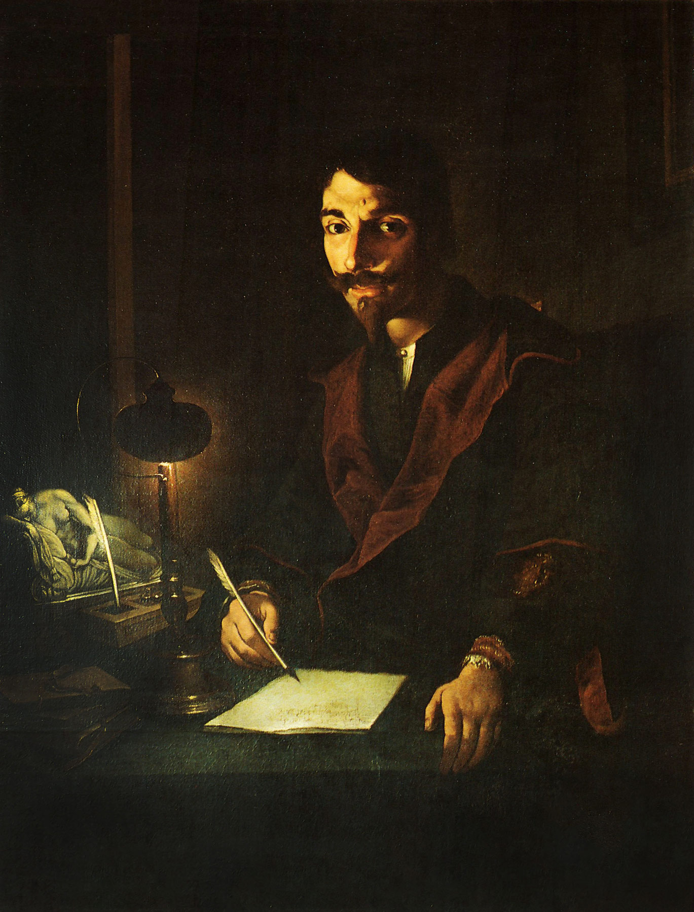 Pietro Paolini, Ritratto d’uomo che scrive al lume di una lucerna (autoritratto?) (1635-1640; Collezione privata)
 Pietro Paolini, Ritratto d’uomo che scrive al lume di una lucerna (autoritratto?) (1635-1640; Collezione privata)