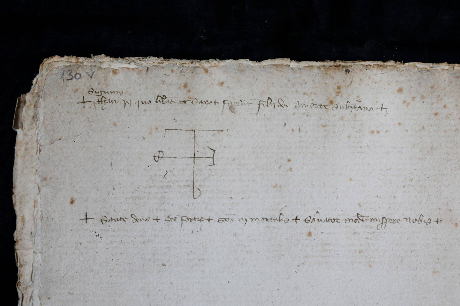 Protocollo, notaio Giovanni Passardo, 1347-1361. Il protocollo del notaio Giovanni Passardo contiene una invocazione religioso-scaramantica contro la “morte subitanea”, redatta presumibilmente nel corso della grave epidemia di peste che colpì la città di Vercelli nel 1361.
 Protocollo, notaio Giovanni Passardo, 1347-1361. Il protocollo del notaio Giovanni Passardo contiene una invocazione religioso-scaramantica contro la “morte subitanea”, redatta presumibilmente nel corso della grave epidemia di peste che colpì la città di Vercelli nel 1361.