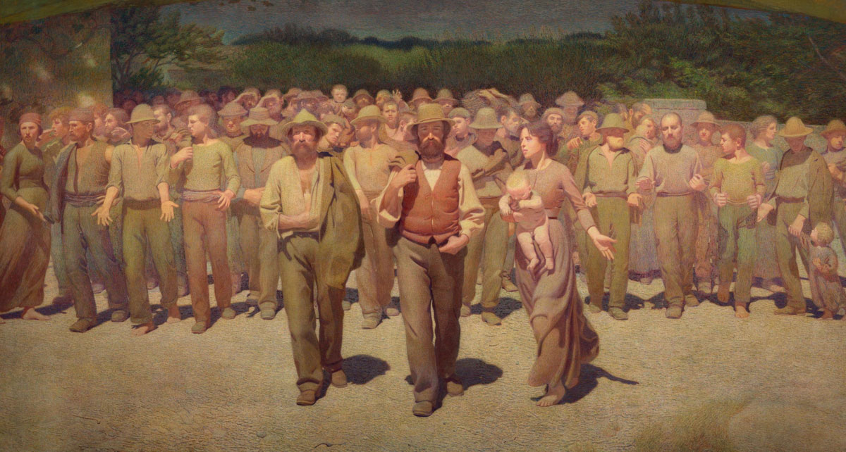 Giuseppe Pellizza da Volpedo, Il Quarto Stato (1898-1901; olio su tela, 293 x 545 cm; Milano, Museo del Novecento)
 Giuseppe Pellizza da Volpedo, Il Quarto Stato (1898-1901; olio su tela, 293 x 545 cm; Milano, Museo del Novecento)