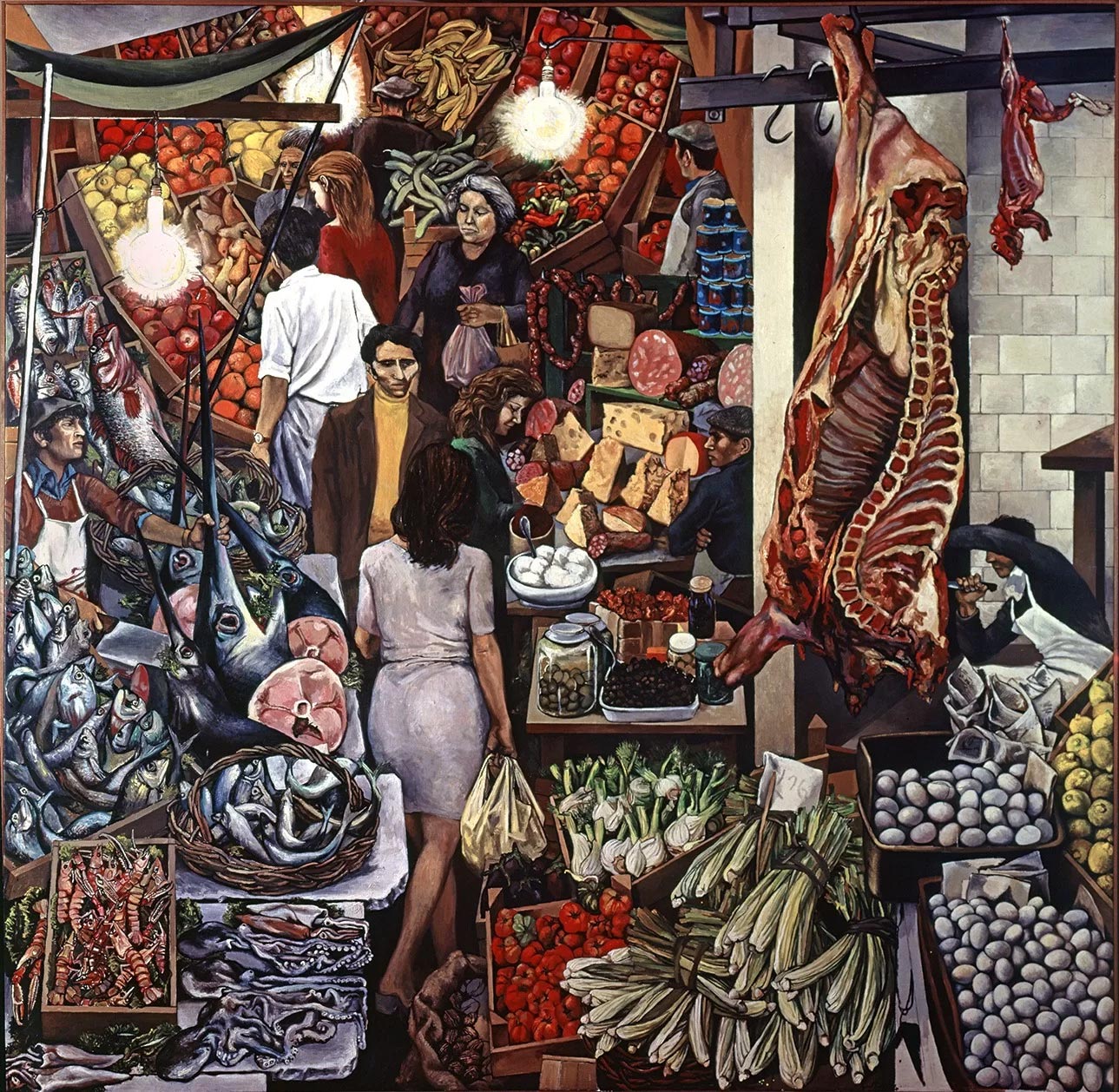 Renato Guttuso, Vucciria (1974; olio su tela, 300 x 300 cm; Palermo, Palazzo Steri)
