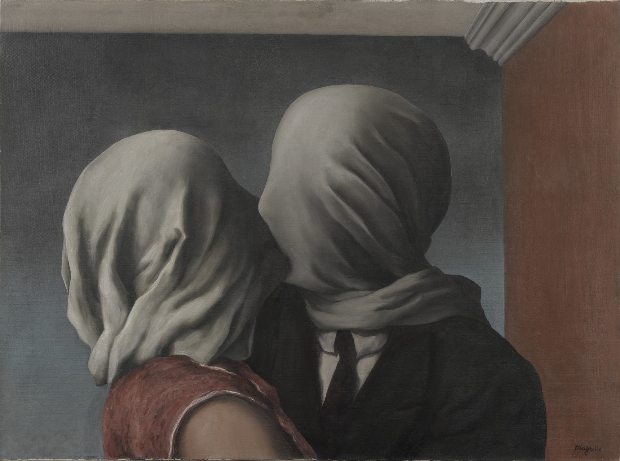 René Magritte, Gli amanti (1928; olio su tela, 54 x 73 cm; New York, Museum of Modern Art)
