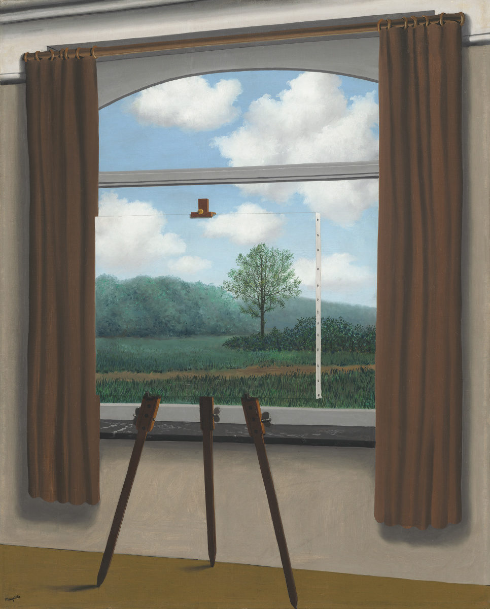 René Magritte, La condizione umana (1933; olio su tela, 100 x 81 cm; Washington, National Gallery of Art)
