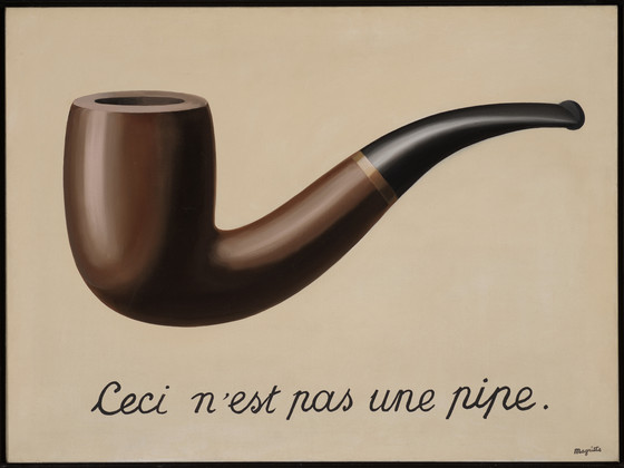 René Magritte, La trahison des images (1928-1929; olio su tela, 63,5 x 93,98 cm; Los Angeles, Los Angeles County Museum of Art)
