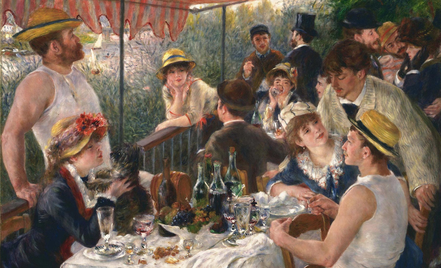 Pierre-Auguste Renoir, La colazione dei canottieri (1880-1881; olio su tela; cm 130 x 173; Washington, Philips Collection)

