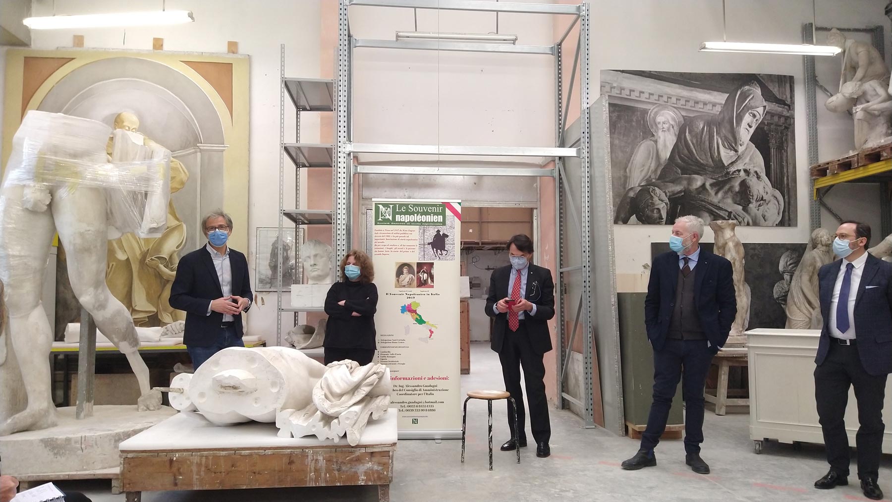 Il Napoleone di Canova, laboratori dell'Accademia di Belle Arti di Carrara
