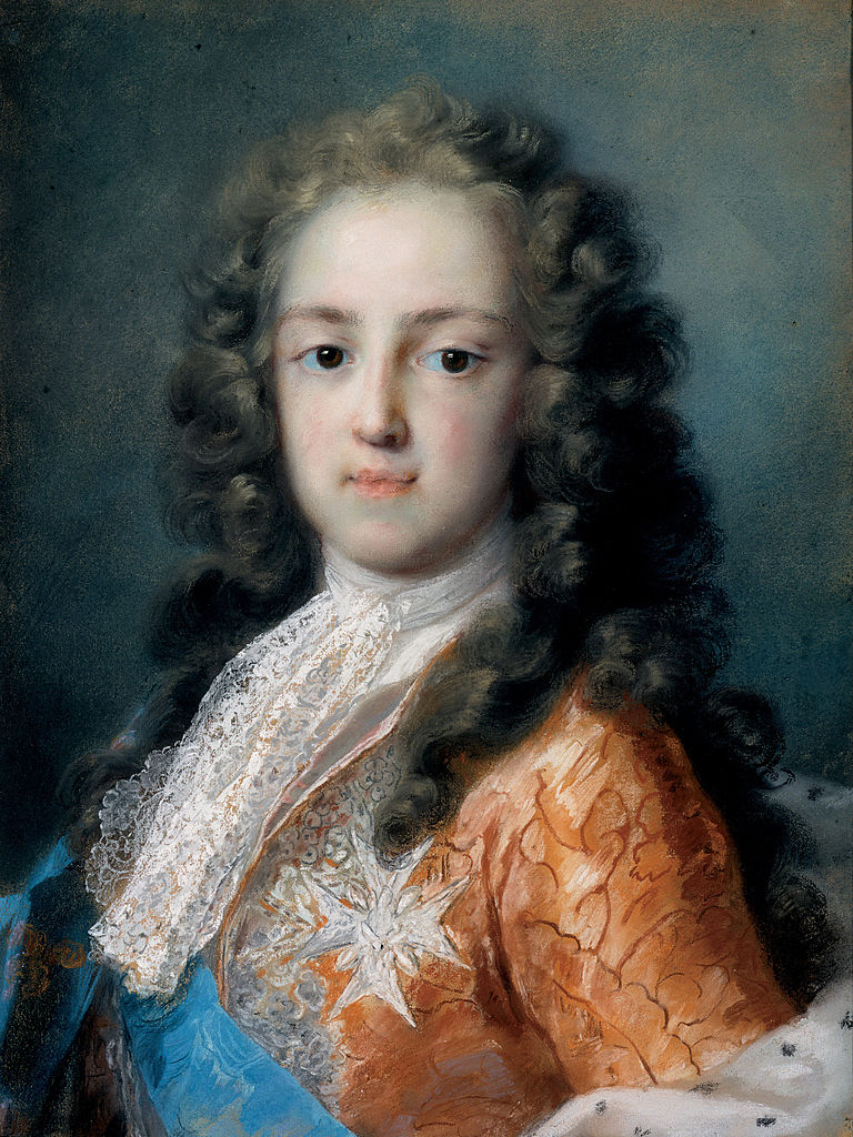 Rosalba Carriera, Ritratto di Luigi XV come Delfino di Francia (1720-1721; pastello su carta, 50,5 x 38,5 cm; Dresda, Gemäldegalerie)
