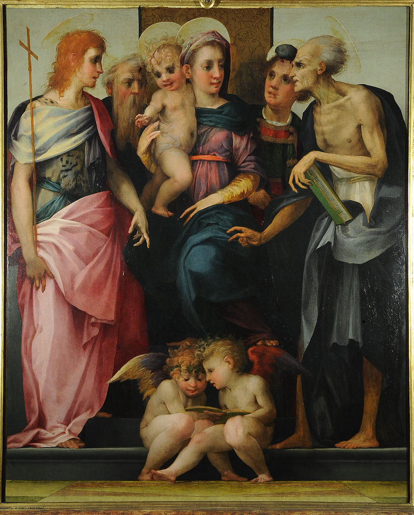Rosso Fiorentino, Pala dello Spedalingo (1518; tempera su tavola, 172 x 141,5 cm; Firenze, Uffizi)
