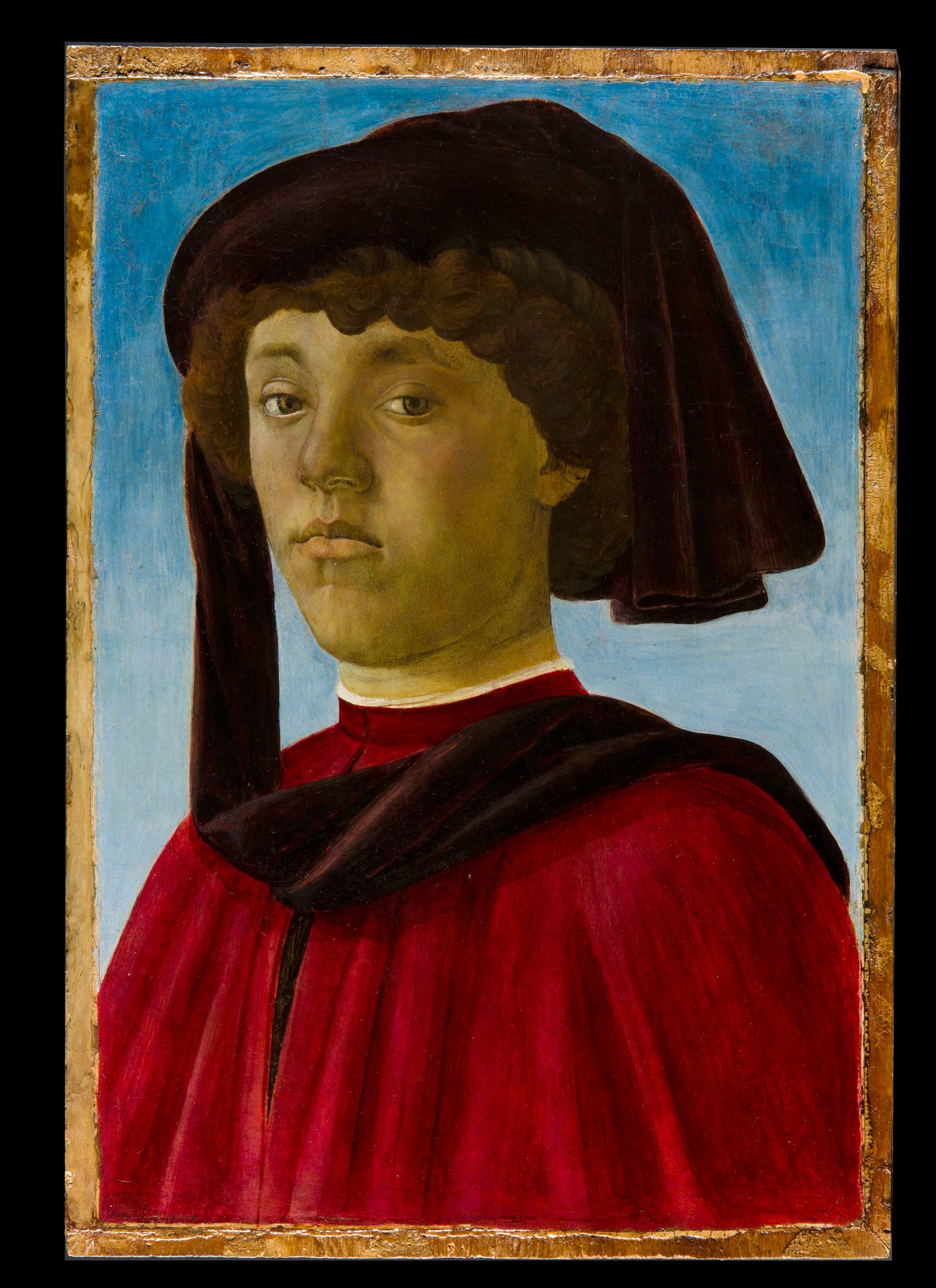 Sandro Botticelli, Ritratto di fanciullo con mazzocchio (1470-1471 circa; Firenze, Gallerie degli Uffizi, Palazzo Pitti, Galleria Palatina e Appartamenti Reali)

