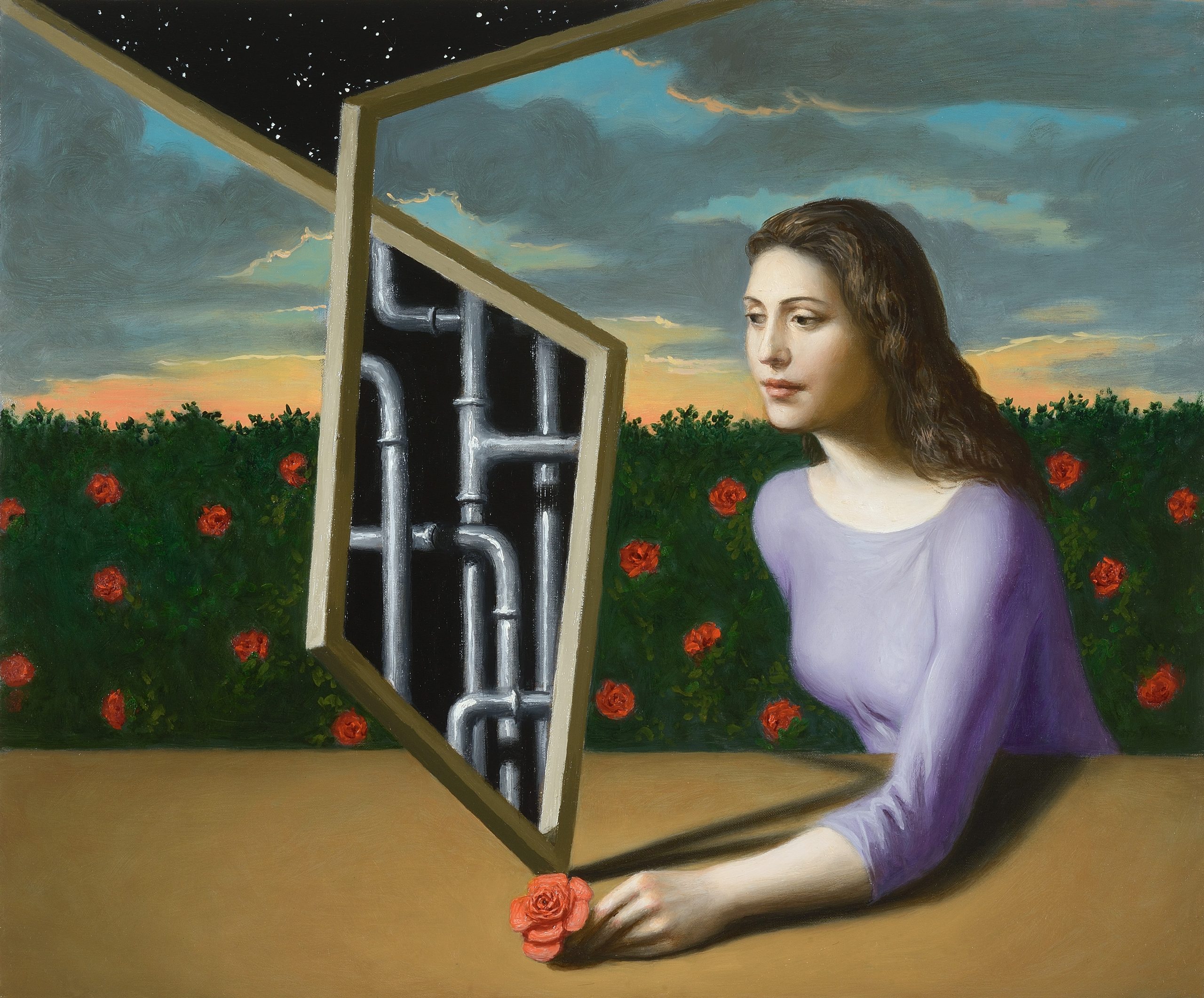 Stefano Di Stasio, Secretum (2020; olio su tela, 50 x 60 cm)
