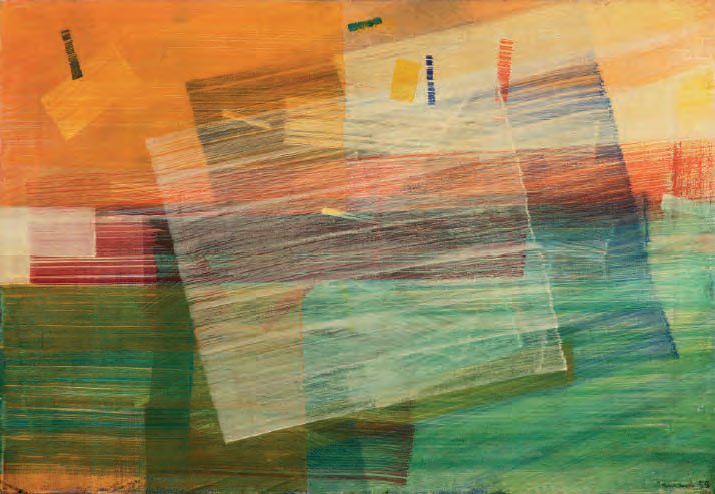 Tancredi, Composizione (1959; olio su tela, 70 x 100 cm; Lecce, Fondazione Biscozzi Rimbaud)
