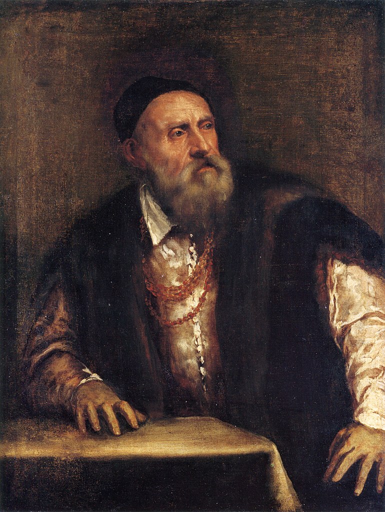 Tiziano, Autoritratto (1562 circa; olio su tela, 96 x 72 cm; Berlino, Gemäldegalerie)
