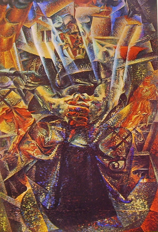 Umberto Boccioni, Materia (1912; olio su tela, 226 x 150 cm; Collezione Mattioli, in deposito presso Collezione Peggy Guggenheim, Venezia) Umberto Boccioni, Materia (1912; olio su tela, 226 x 150 cm; Collezione Mattioli, in deposito presso Collezione Peggy Guggenheim, Venezia)