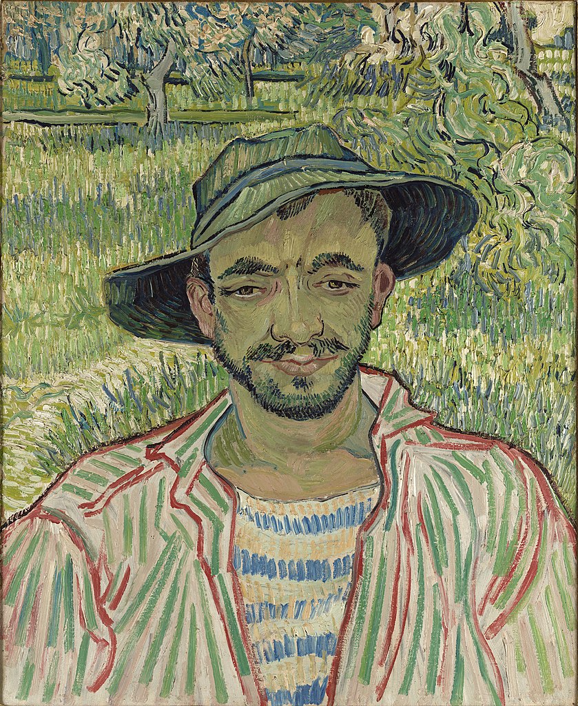 Vincent van Gogh, Il giardiniere (settembre 1889; olio su tela, 61 x 51 cm; Roma, Galleria Nazionale d'Arte Moderna e Contemporanea) Vincent van Gogh, Il giardiniere (settembre 1889; olio su tela, 61 x 51 cm; Roma, Galleria Nazionale d'Arte Moderna e Contemporanea)