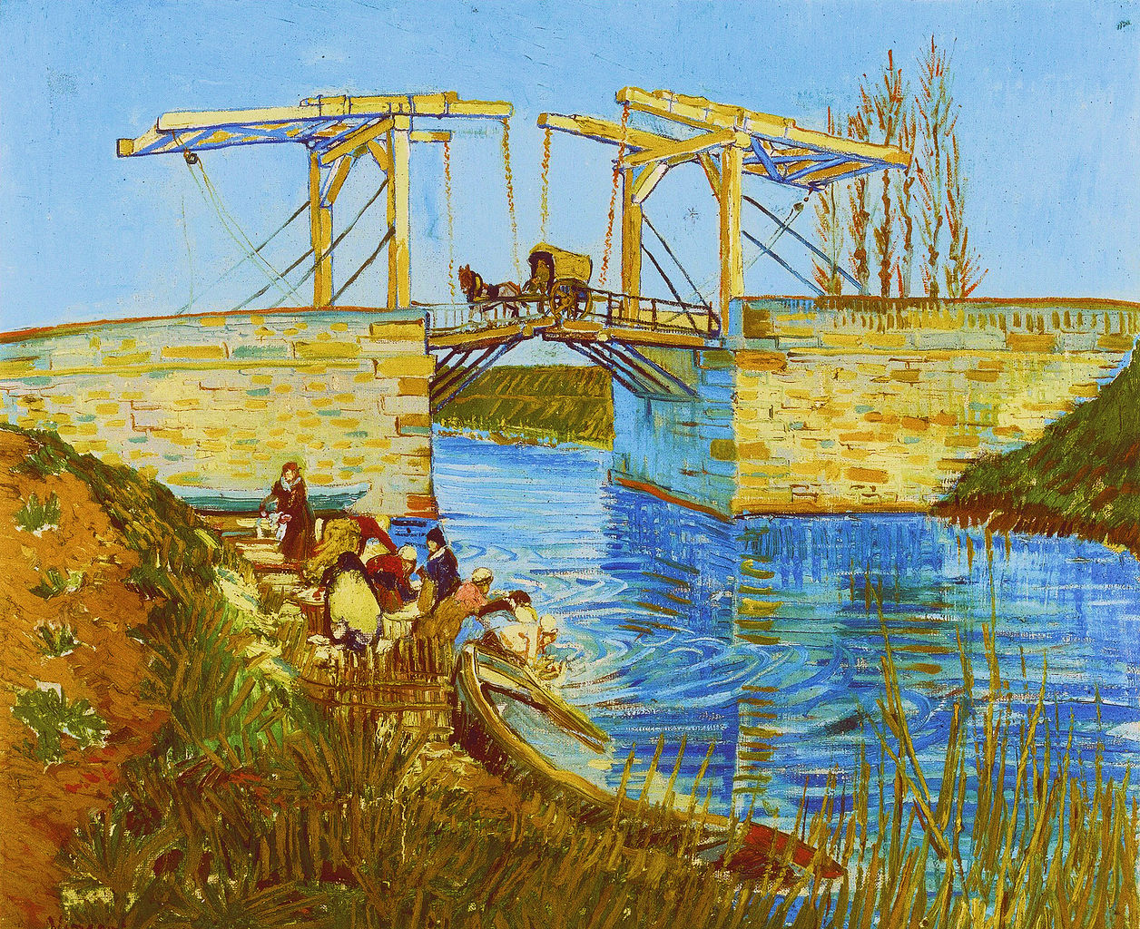 Vincent van Gogh, Il ponte di Langlois (marzo 1888; olio su tela, 59 x 74 cm; Otterlo, Kröller-Müller Museum) Vincent van Gogh, Il ponte di Langlois (marzo 1888; olio su tela, 59 x 74 cm; Otterlo, Kröller-Müller Museum)