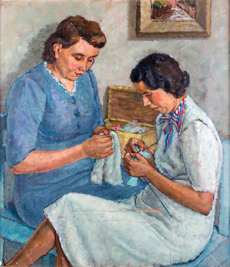 Vincenzo Frunzo, Donne che lavorano (1940; olio su tavola; La Spezia, CAMeC)
 Vincenzo Frunzo, Donne che lavorano (1940; olio su tavola; La Spezia, CAMeC)