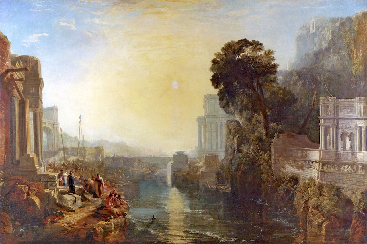 Joseph Mallord William Turner, Didone costruisce Cartagine (1815; 155.5 x 232 cm, olio su tela; Londra, National Gallery)
