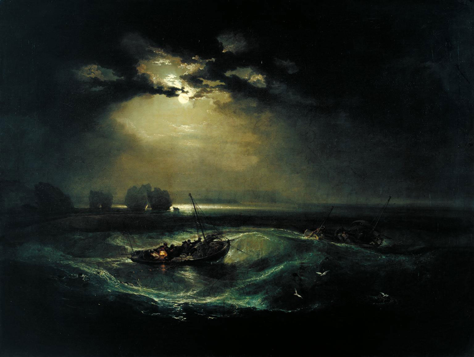 Joseph Mallord William Turner, Pescatori in mare (1796; olio su tela, 91,5 x 122,4 cm; Londra, Tate Gallery)

