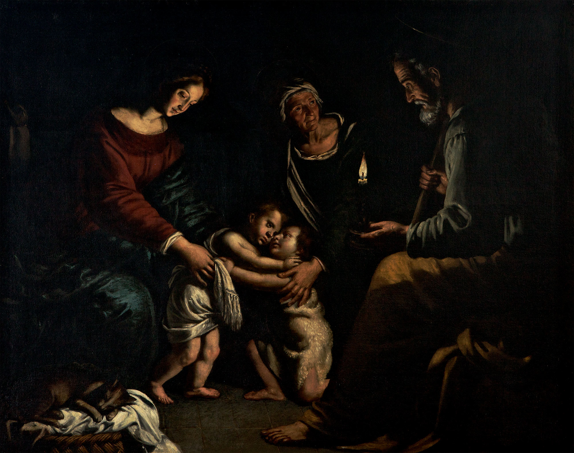 Pietro Bernardi, Sacra famiglia coi santi Giovannino ed Elisabetta (1610 circa; olio su tela, 136 x 166 cm; Verona, Musei Civici, inv. 5809-1B30). Foto di Gabriele Toso, Padova. Â© Museo di Castelvecchio, Verona
