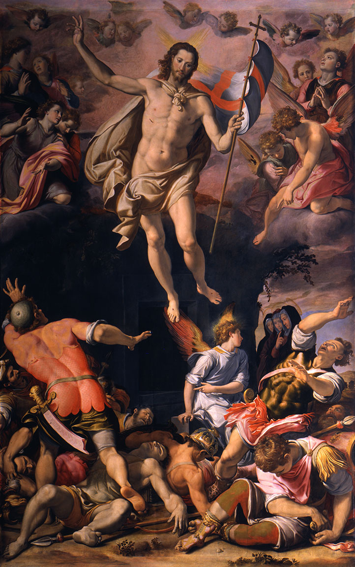 Santi di Tito, Resurrezione (1574 circa; olio su tavola, 430 x 290 cm; Firenze, Basilica di Santa Croce)
