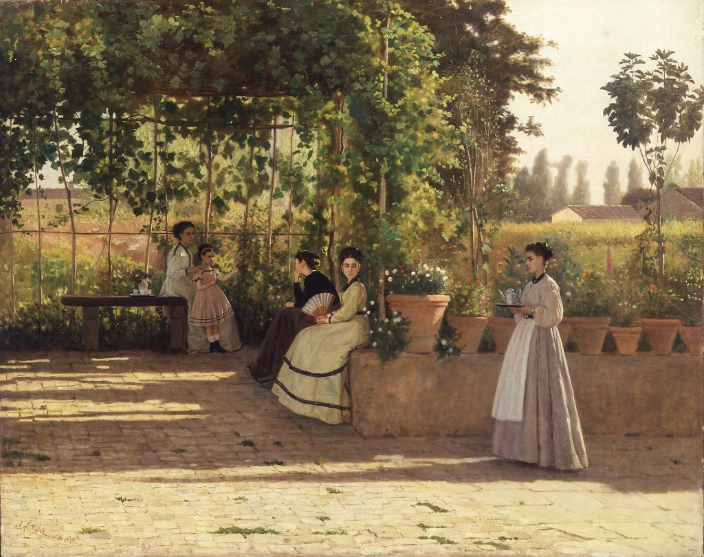 Silvestro Lega, Il pergolato (1868; olio su tela, 75 x 93,3 cm; Milano, Pinacoteca di Brera)
 Silvestro Lega, Il pergolato (1868; olio su tela, 75 x 93,3 cm; Milano, Pinacoteca di Brera)