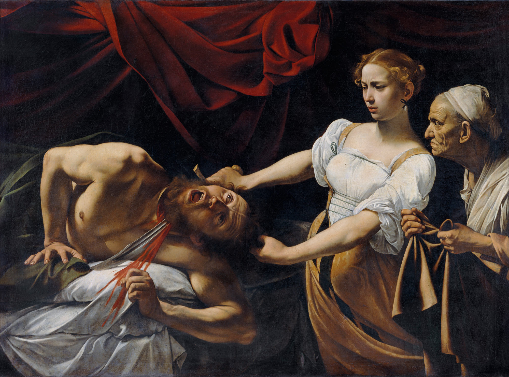 Caravaggio, Giuditta decapita Oloferne (1602; olio su tela, 145 x 195 cm; Roma, Gallerie Nazionali di Arte Antica - Palazzo Barberini)
 Caravaggio, Giuditta decapita Oloferne (1602; olio su tela, 145 x 195 cm; Roma, Gallerie Nazionali di Arte Antica - Palazzo Barberini)