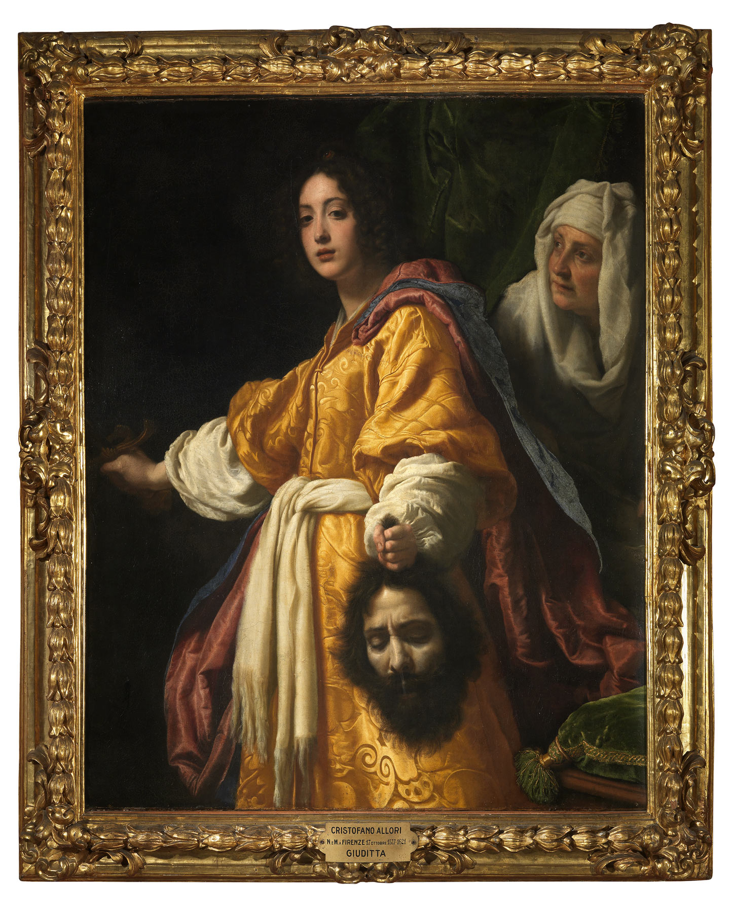 Cristofano Allori, Giuditta con la testa di Oloferne (1610-1612 circa; olio su tela, 139 x 146 cm; Firenze, Gallerie degli Uffizi, Palazzo Pitti, Galleria Palatina)
 Cristofano Allori, Giuditta con la testa di Oloferne (1610-1612 circa; olio su tela, 139 x 146 cm; Firenze, Gallerie degli Uffizi, Palazzo Pitti, Galleria Palatina)