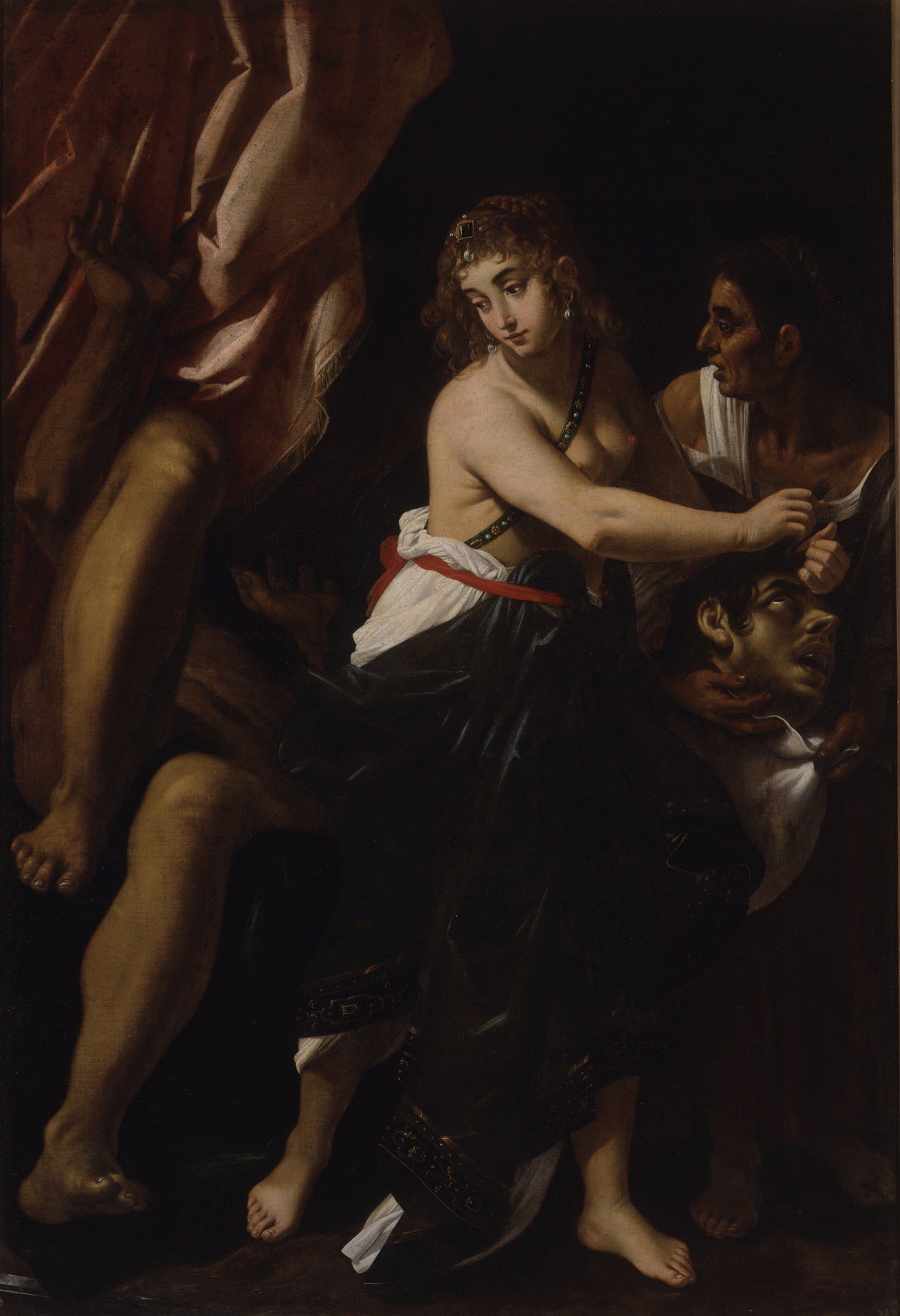 Giovanni Baglione, Giuditta consegna la testa di Oloferne alla fantesca (1608; olio su tela, 220 x 150 cm; Roma, Galleria Borghese)
 Giovanni Baglione, Giuditta consegna la testa di Oloferne alla fantesca (1608; olio su tela, 220 x 150 cm; Roma, Galleria Borghese)