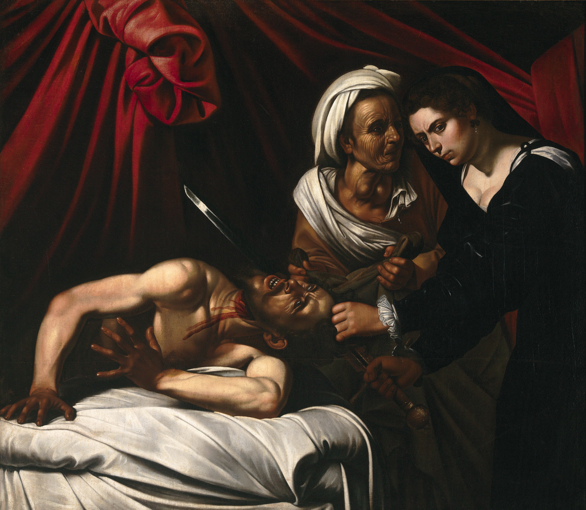 Attribuito a Louis Finson, Giuditta decapita Oloferne (post 1607; olio su tela, 140 x 161 cm; Collezione Intesa Sanpaolo)
 Attribuito a Louis Finson, Giuditta decapita Oloferne (post 1607; olio su tela, 140 x 161 cm; Collezione Intesa Sanpaolo)