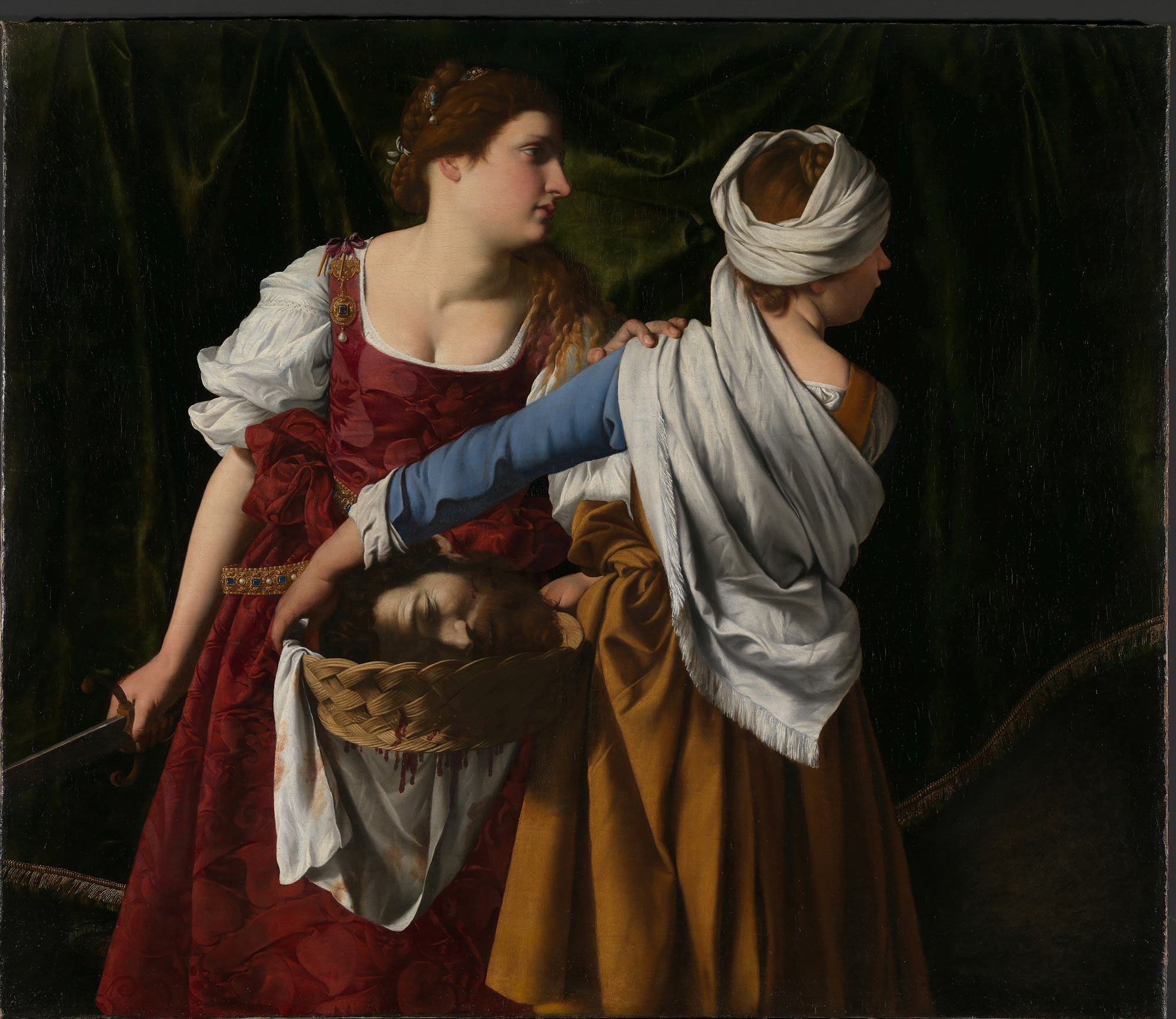 Orazio Gentileschi, Giuditta e la fantesca con la testa di Oloferne (1608-1609 circa; olio su tela, 136 x 160 cm; Oslo, Nasjonalmuseet for kunst, arkitektur og design)
 Orazio Gentileschi, Giuditta e la fantesca con la testa di Oloferne (1608-1609 circa; olio su tela, 136 x 160 cm; Oslo, Nasjonalmuseet for kunst, arkitektur og design)