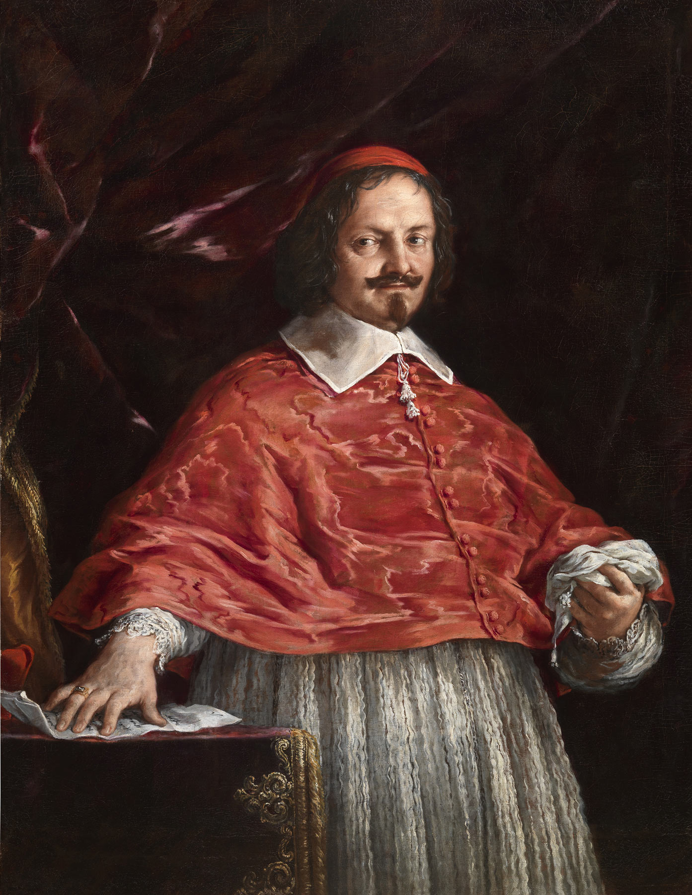 Pietro da Cortona, Ritratto del cardinale Giulio Mazzarino (1644 circa; olio su tela, 126 x 102 cm; Roma, collezione privata)
