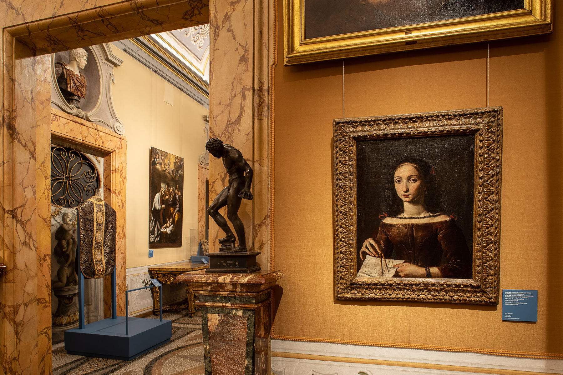 Sala della mostra Plautilla Bricci pittrice e architettrice. Una rivoluzione silenziosa. Foto di Alberto Novelli
